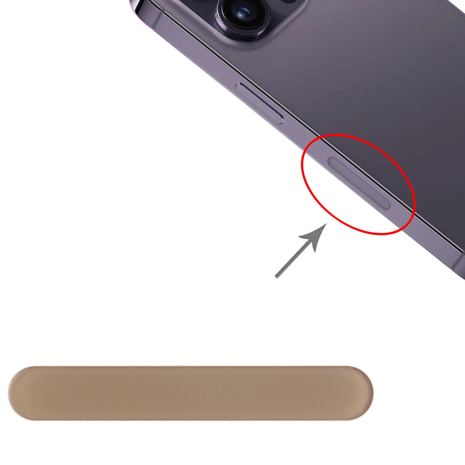 iPhone 14 Pro Max Gold Antenna Glass Plate Replacement - Image 3