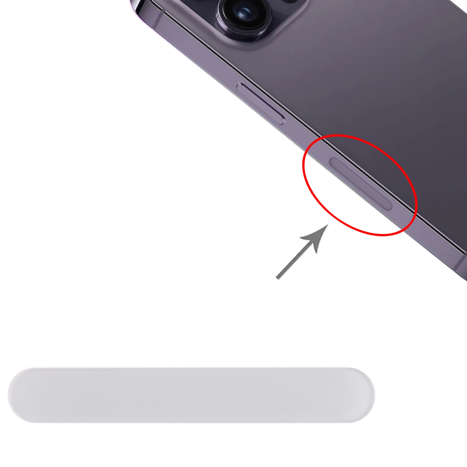 iPhone 14 Pro Max Silver Antenna Glass Plate Replacement - Image 3