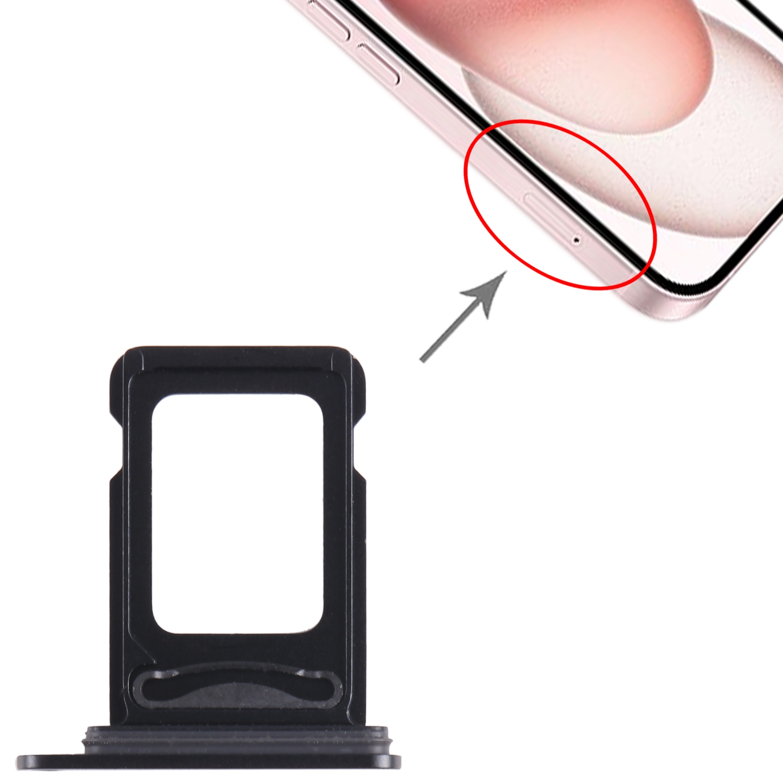 iPhone 15 Plus Black SIM Card Tray Replacement - Image 3
