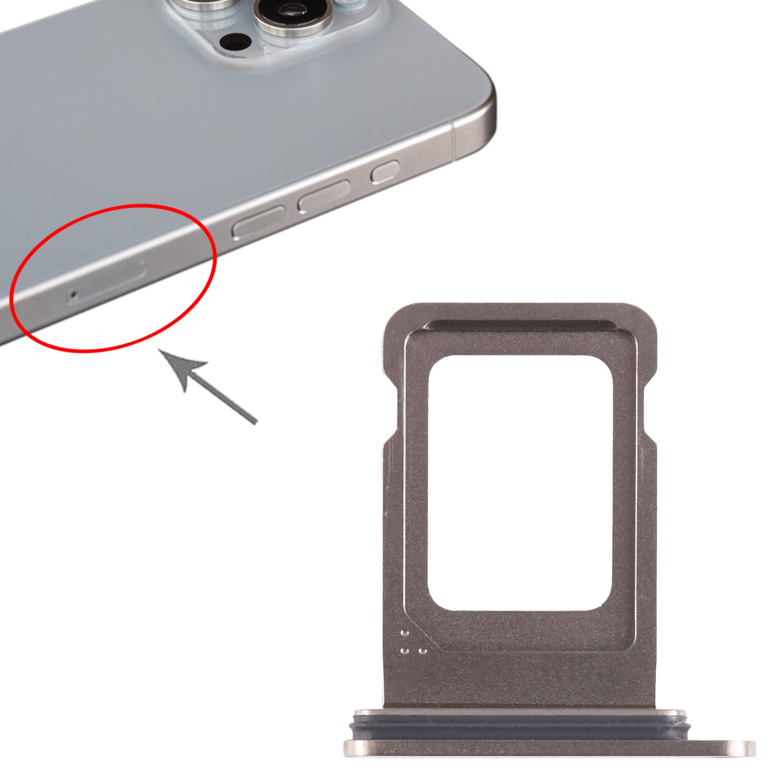 iPhone 15 Pro Max Titanium Color SIM Card Tray Replacement - Image 3