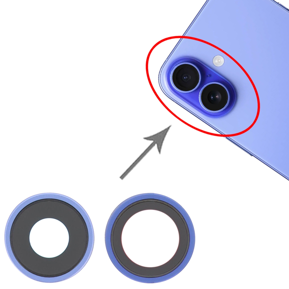 iPhone 16 Plus Blue Camera Lens Cover Replacement - Image 2