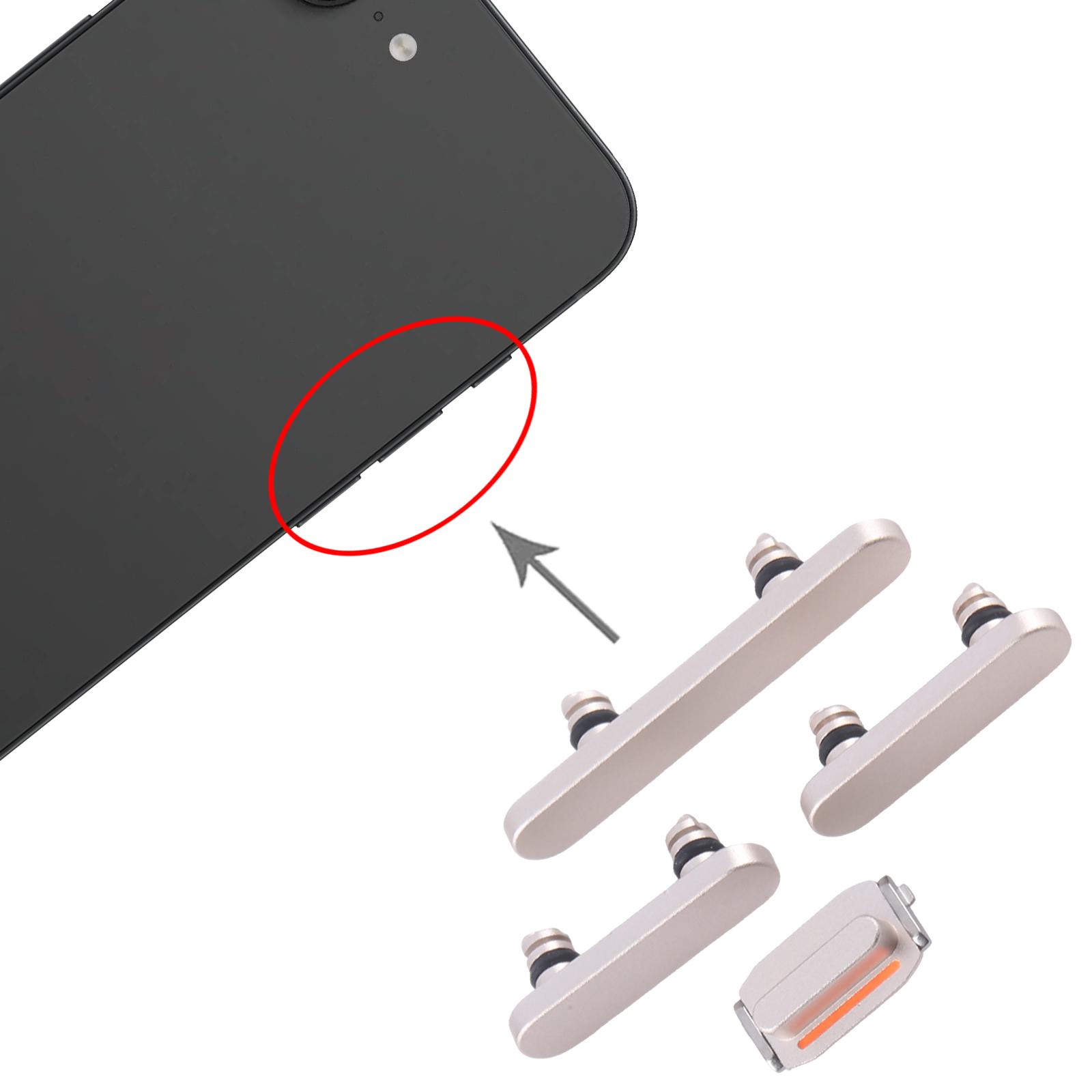 iPhone 16e Silver Power Button Volume Control Replacement - Image 3