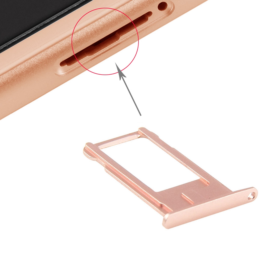 iPhone 6 Plus Rose Gold Card Tray Replacement - Image 3