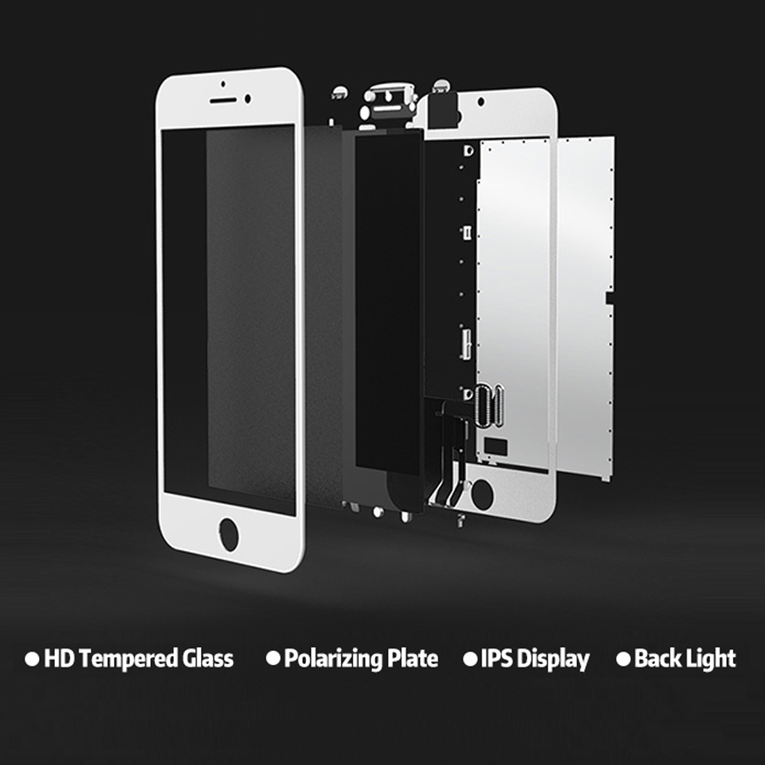 iPhone 6s White TFT LCD Screen with Frame Replacement - Image 5