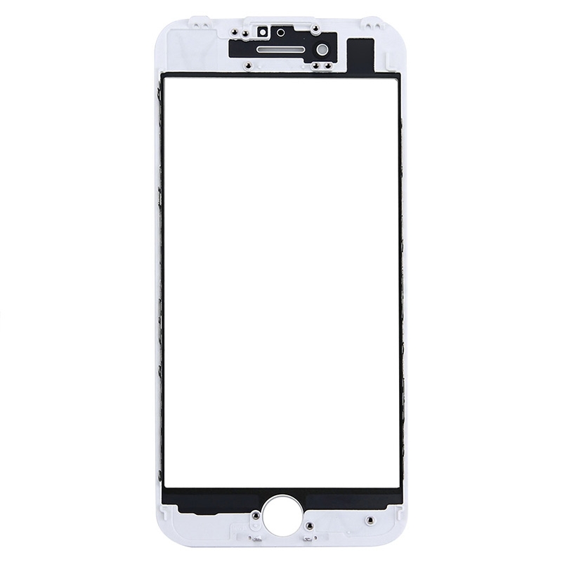 iPhone 7 White Front Screen Outer Glass Lens Bezel Frame Replacement - Image 2