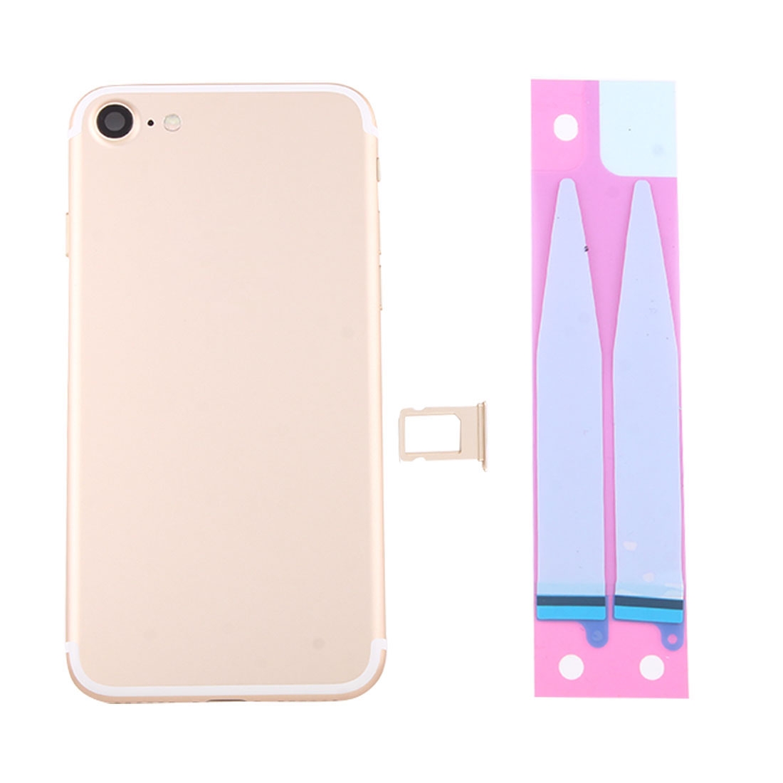 iPhone 7 Gold Battery Back Cover with Card Tray Replacement - Image 5