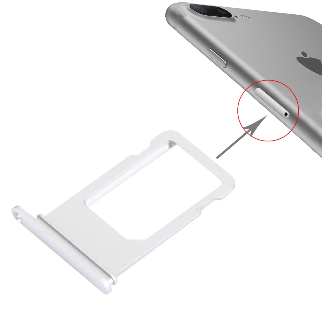 iPhone 7 Plus Silver Card Tray Replacement - Image 3