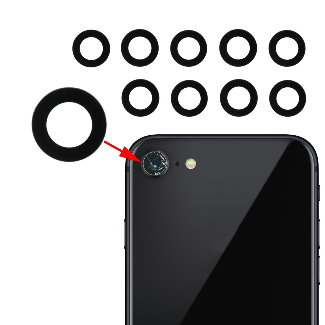 iPhone 8 Back Camera Lens Replacement 10 PCS - Image 3