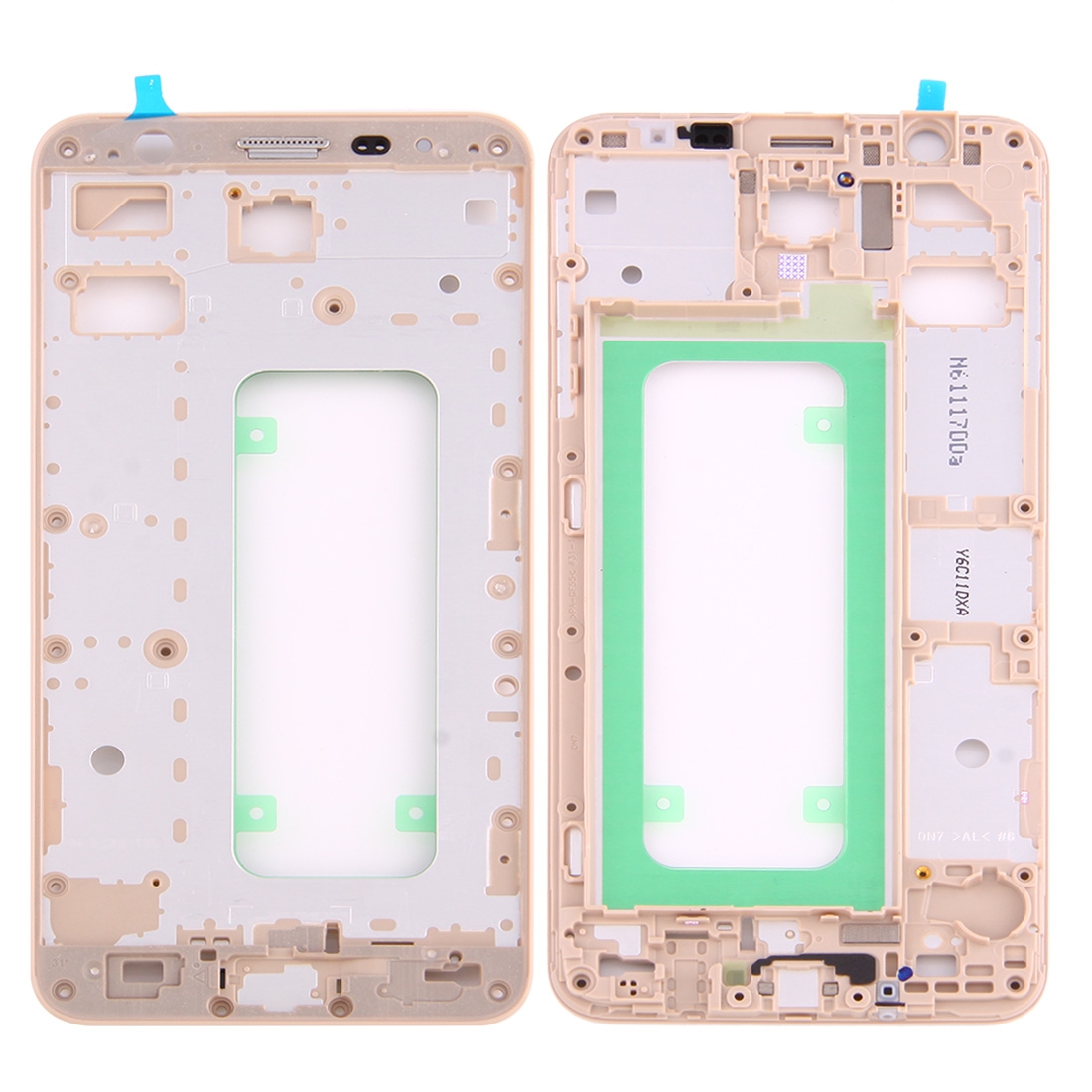 Samsung Galaxy On7 G6100 middle frame bezel gold