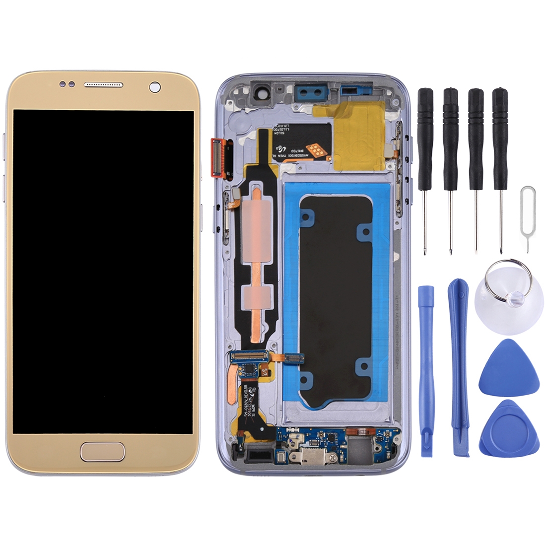 Samsung Galaxy S7 G930V OLED screen replacement gold