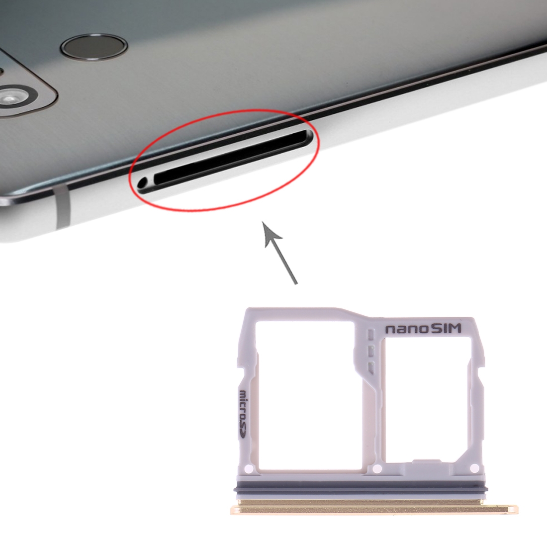 LG G6 H870 H871 H872 Gold SIM Card Tray Replacement - Image 4