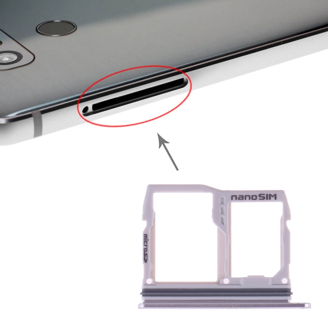 LG G6 Silver SIM Card Tray Replacement - Image 4