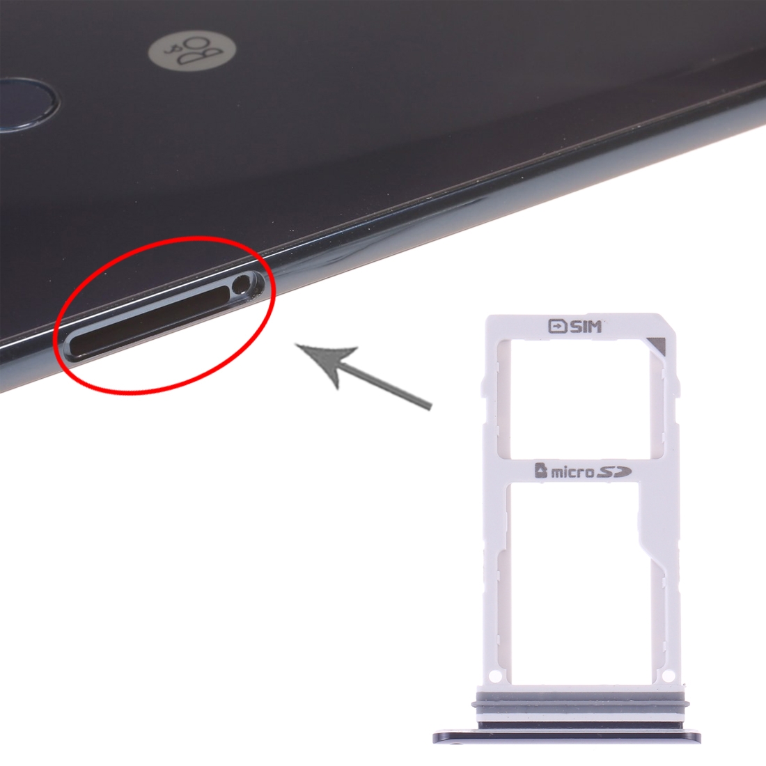 LG V30 Black SIM Card Tray Replacement - Image 4