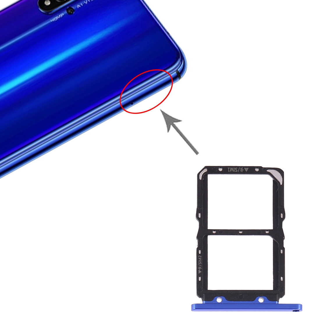 Huawei Honor 20 Blue SIM Card Tray Replacement - Image 4