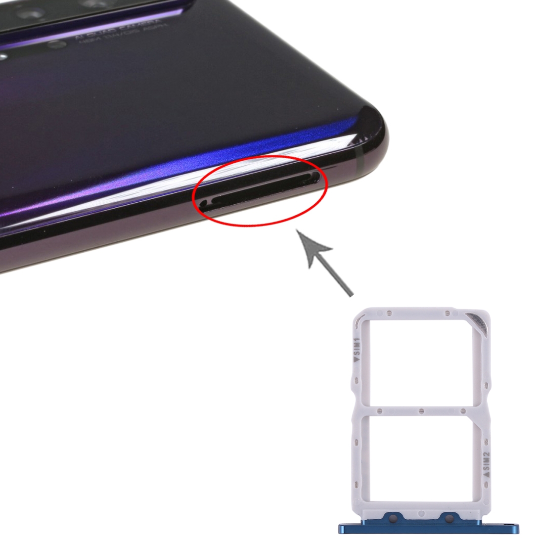 Huawei Honor 20 Pro Green SIM Card Tray Replacement - Image 4