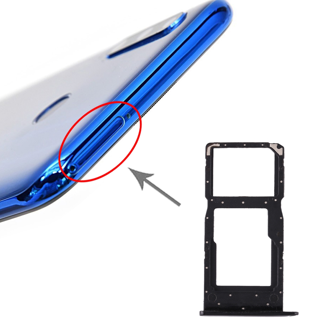 Huawei Honor 20i Black SIM Card Tray Replacement - Image 4