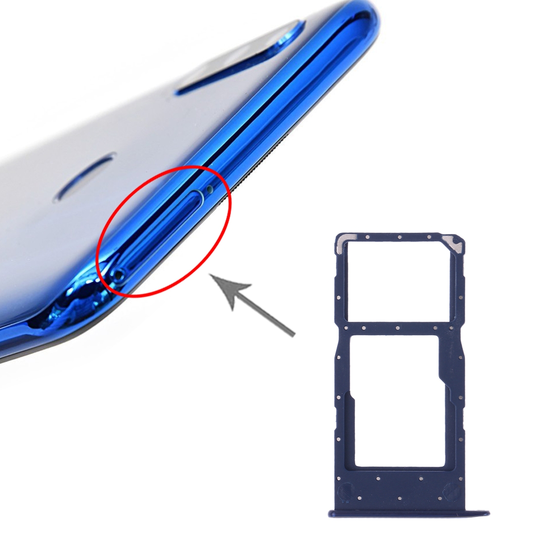 Huawei Honor 20i Blue SIM Card Tray Replacement - Image 4