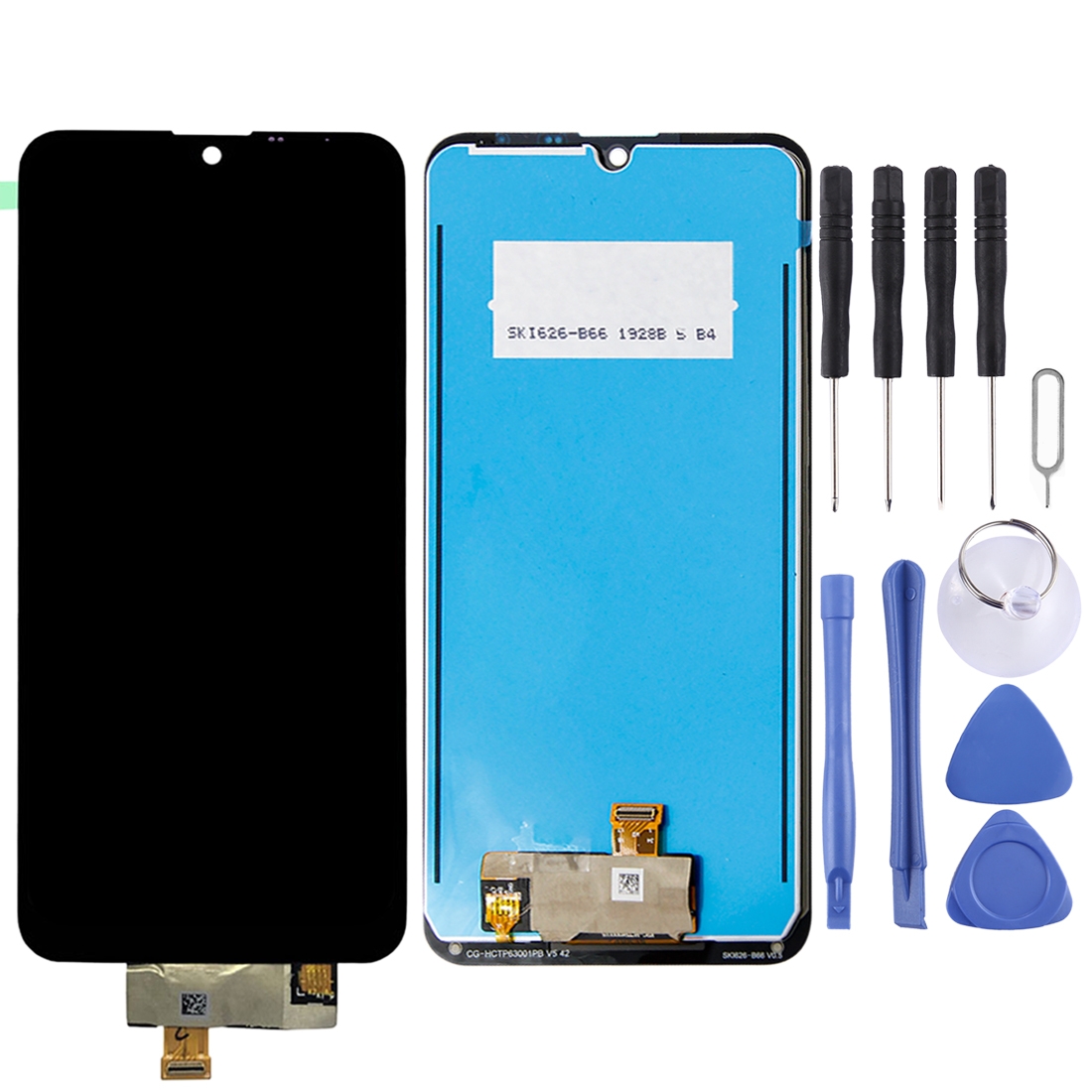 LG Q60 LCD screen and digitizer assembly black