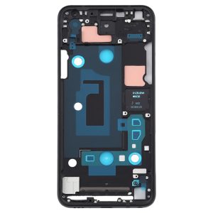 LG Q7 front housing LCD frame bezel black