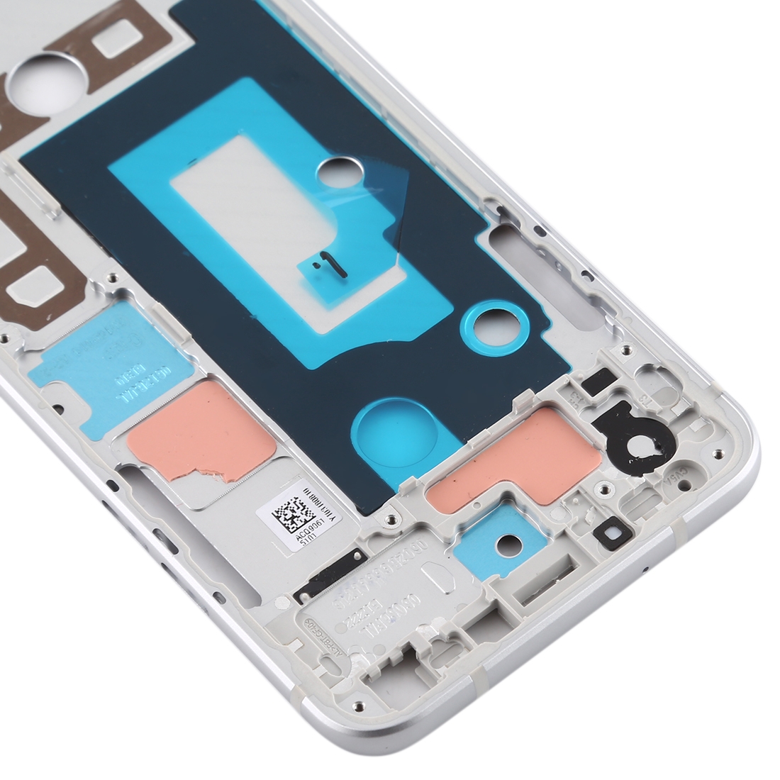 LG Q7 Silver Front Housing Frame Replacement - Image 3