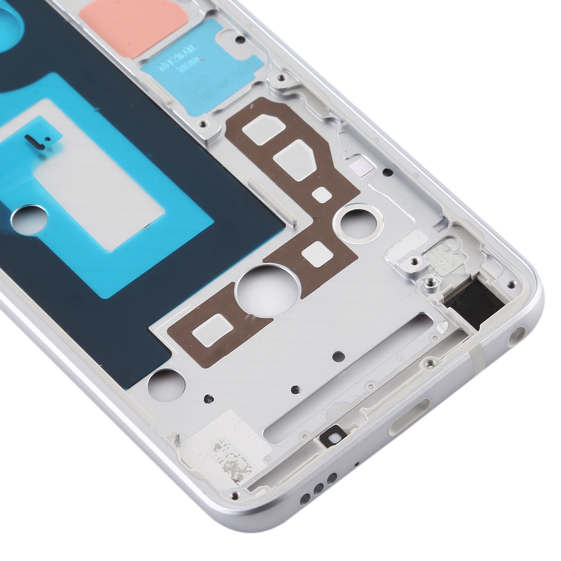 LG Q7 Silver Front Housing Frame Replacement - Image 4