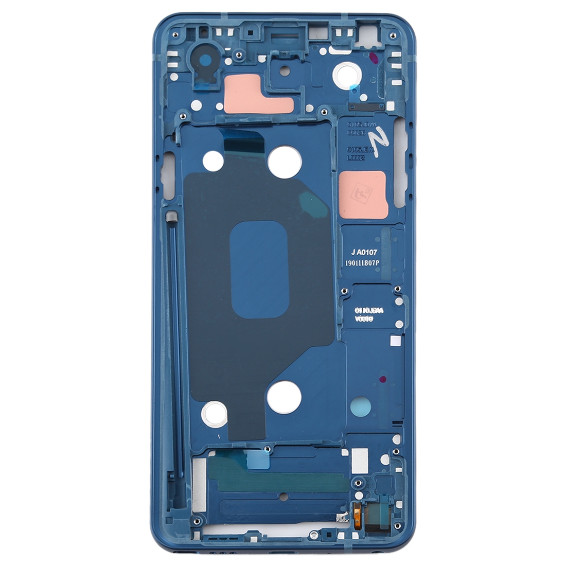 LG Q Stylo 4 front housing frame blue