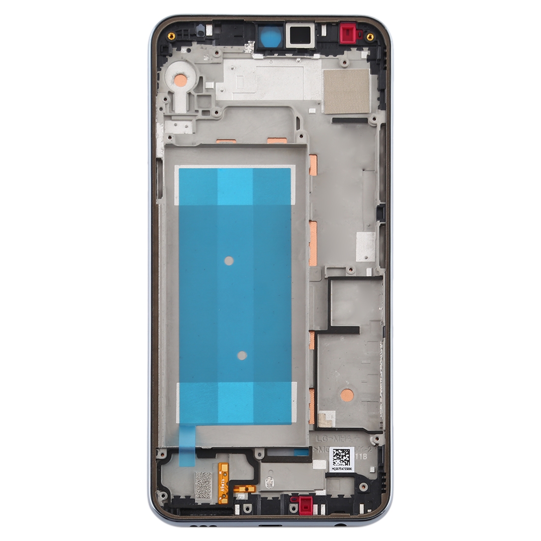 LG K50 front housing LCD frame silver