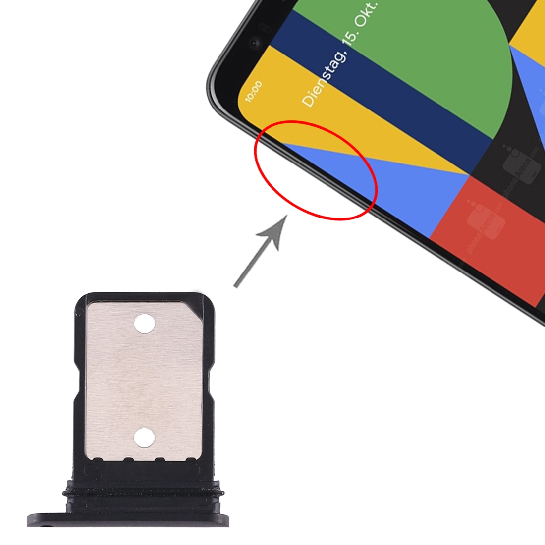 Google Pixel 4 XL Black SIM Card Tray Replacement - Image 4