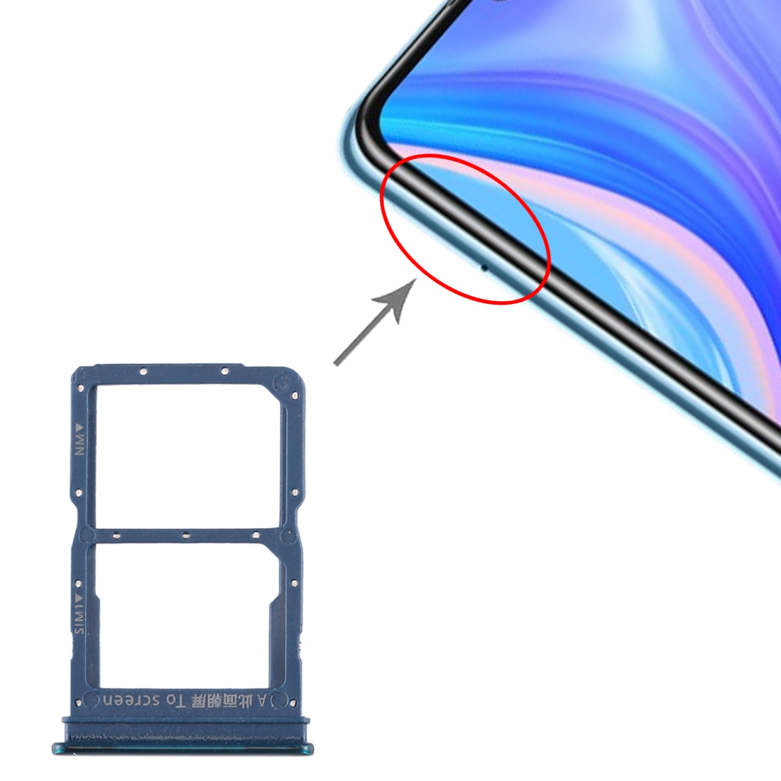 Huawei Enjoy 10s Green SIM Card Tray Replacement - Image 4