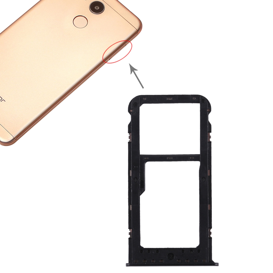 Huawei Honor V9 Play Black SIM Card Tray Replacement - Image 5