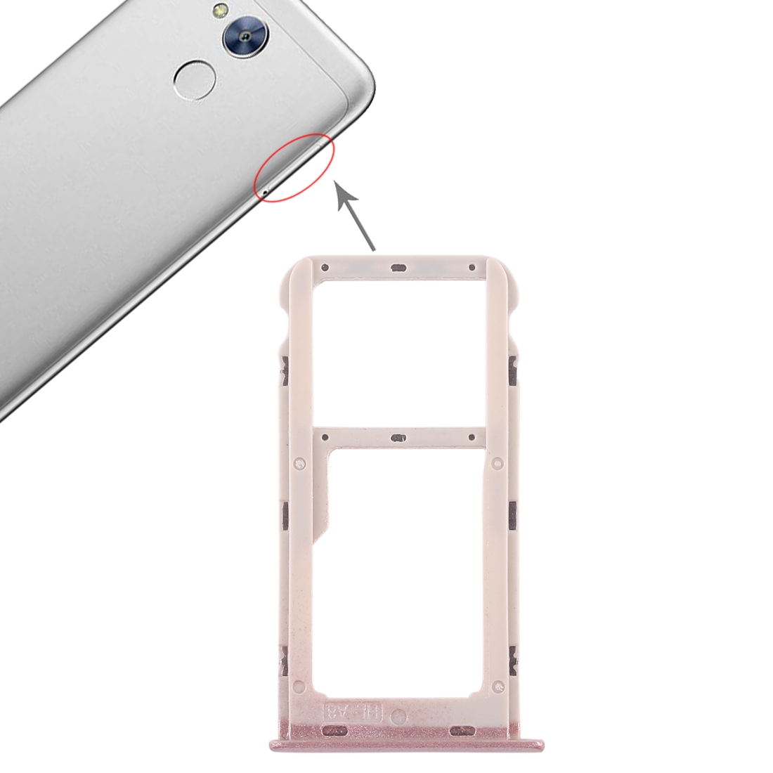 Huawei Honor 6A Pink SIM Card Tray Replacement - Image 5