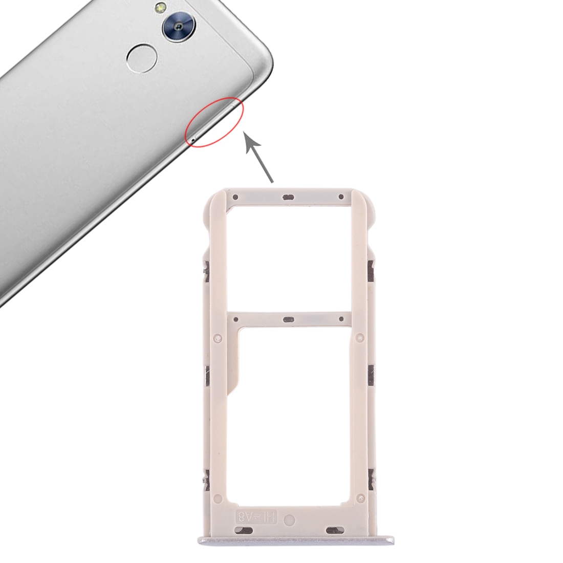 Huawei Honor 6A Silver SIM Card Tray Replacement - Image 5