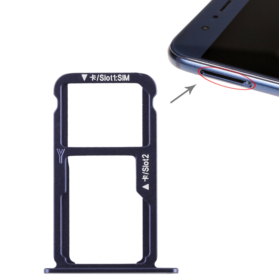 Huawei Honor 8 Blue SIM Card Tray Replacement - Image 5