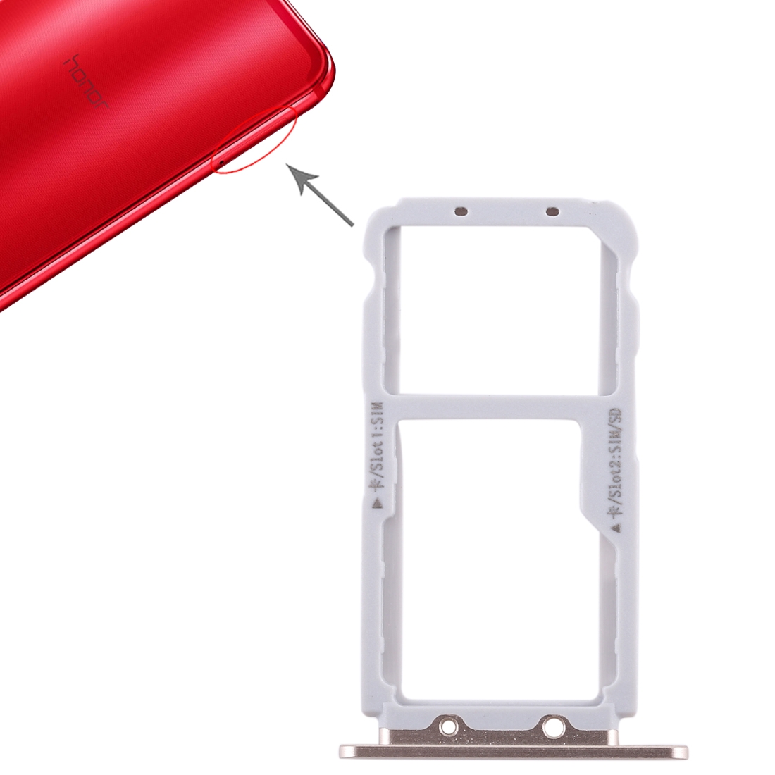 Huawei Honor View 10 Gold SIM Card Tray Replacement - Image 5