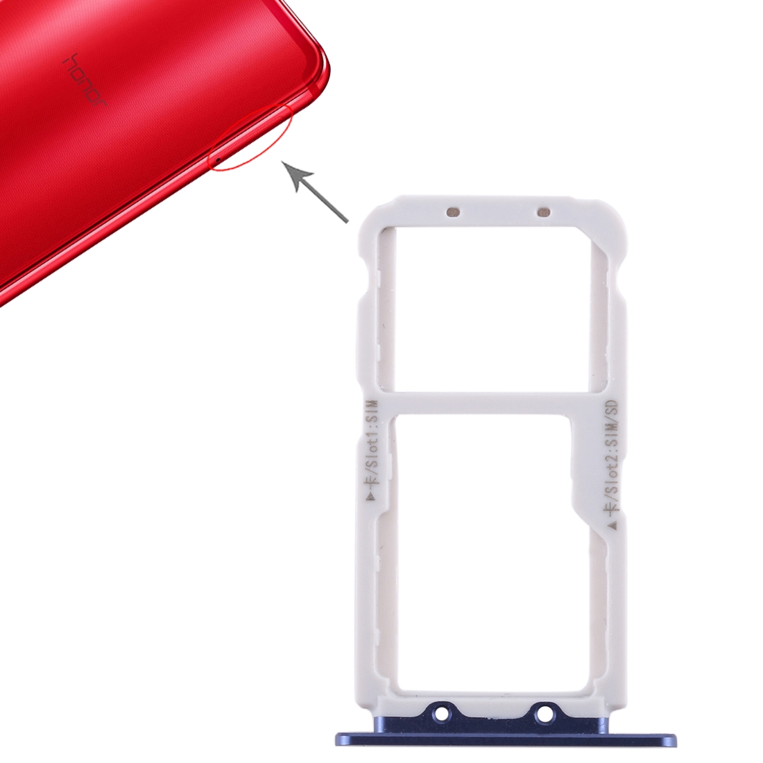 Huawei Honor View 10 Blue SIM Card Tray Replacement - Image 5