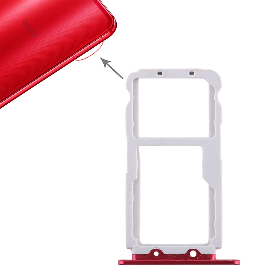 Huawei Honor View 10 Red SIM Card Tray Replacement - Image 5