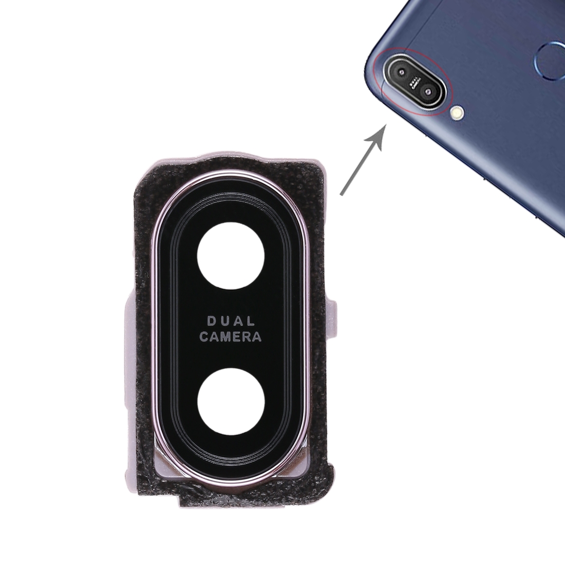 Asus Zenfone Max Pro M1 ZB601KL Rose Gold Back Camera Lens Frame Replacement - Image 5