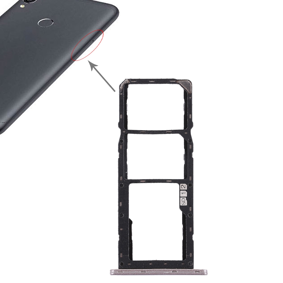 Asus Zenfone Max Pro M1 ZB601KL Silver Card Tray Replacement - Image 4