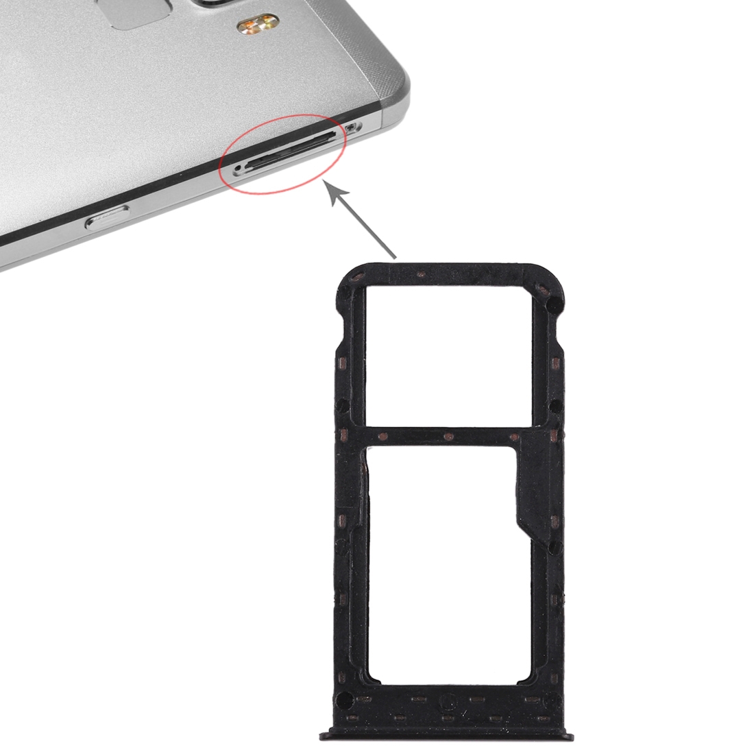 Huawei Honor 7S Black SIM Card Tray Replacement - Image 4
