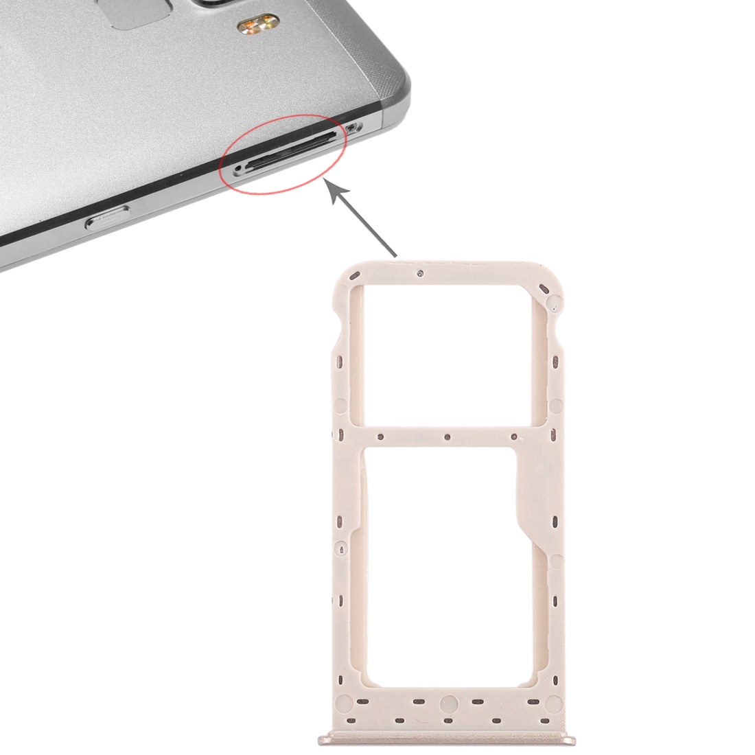 Huawei Honor 7S Gold SIM Card Tray Replacement - Image 4