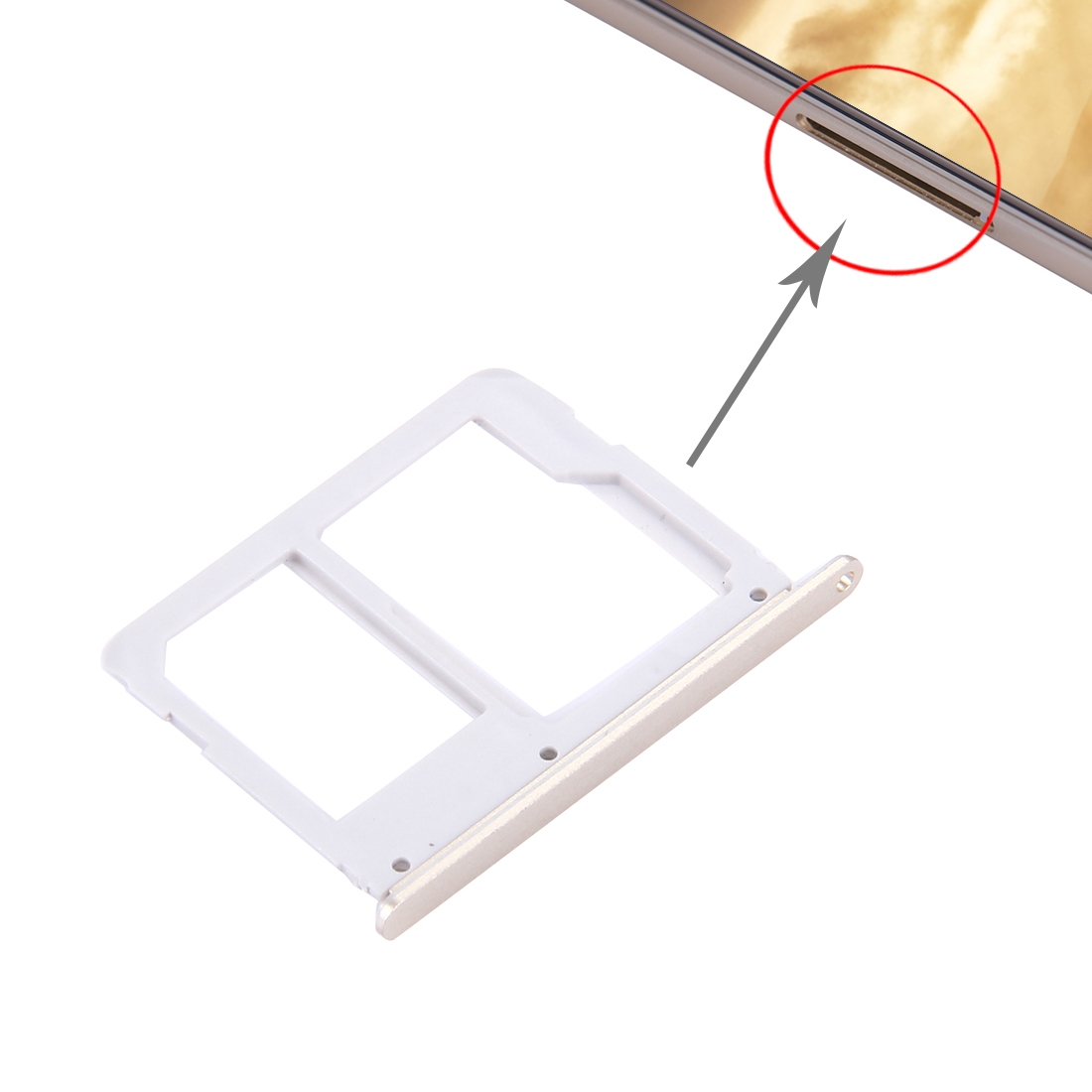 Samsung Galaxy C7000 Gold SIM Card Tray Replacement - Image 4