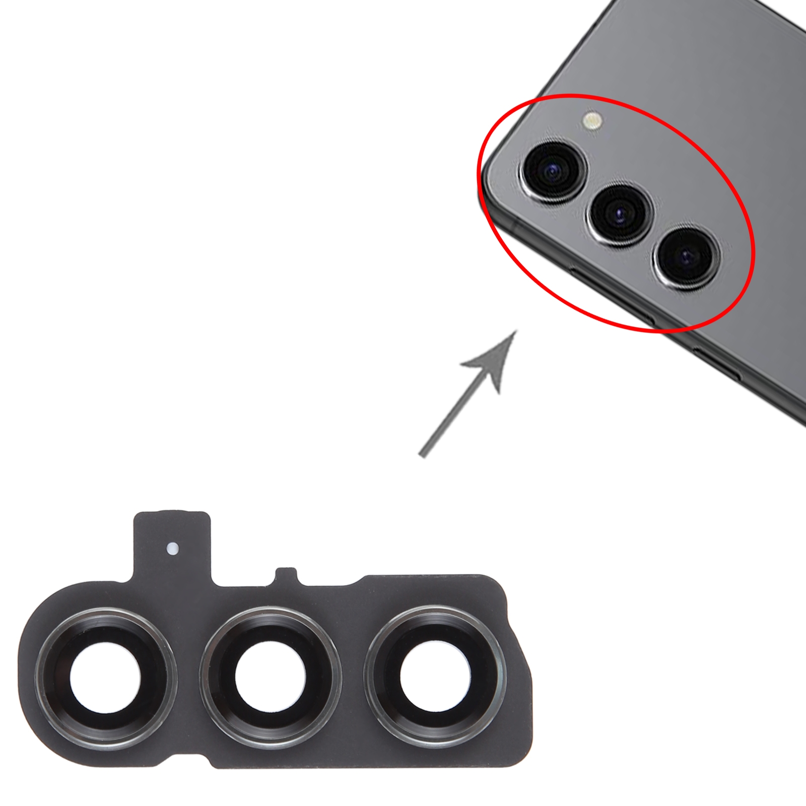 Samsung Galaxy S23+ Grey Camera Lens Cover Replacement - Image 3