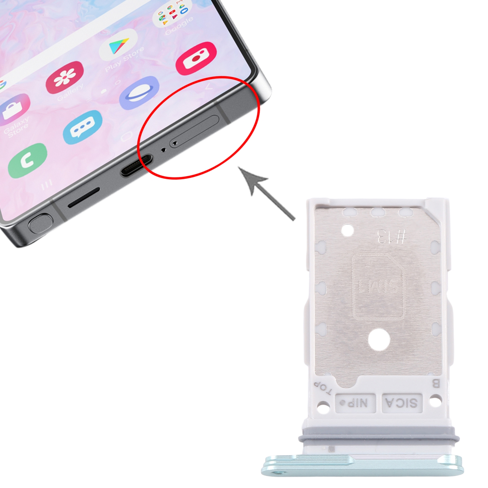 Samsung Galaxy S25 SM-S931 Green SIM Card Tray Replacement - Image 3