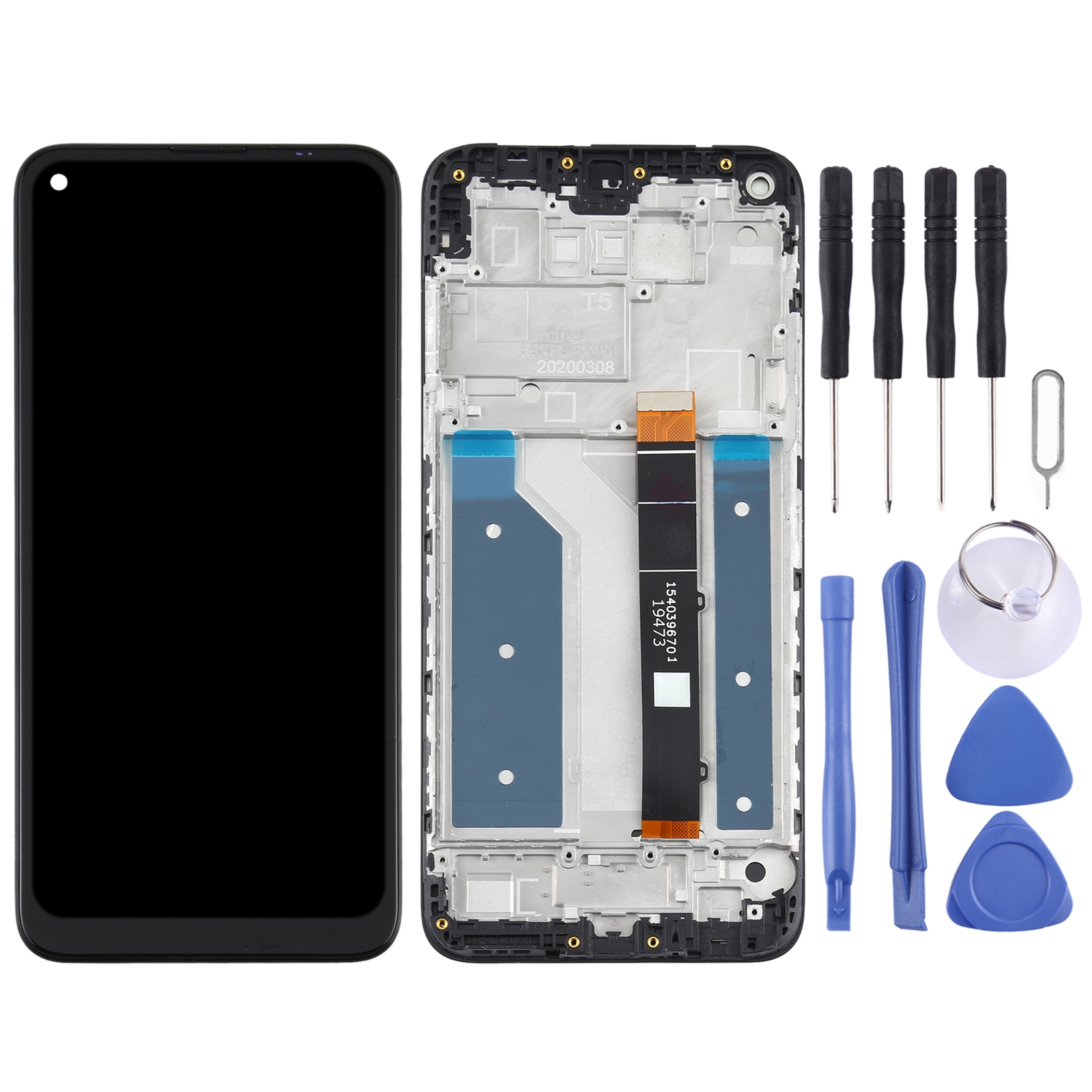 LG Q61 screen replacement black