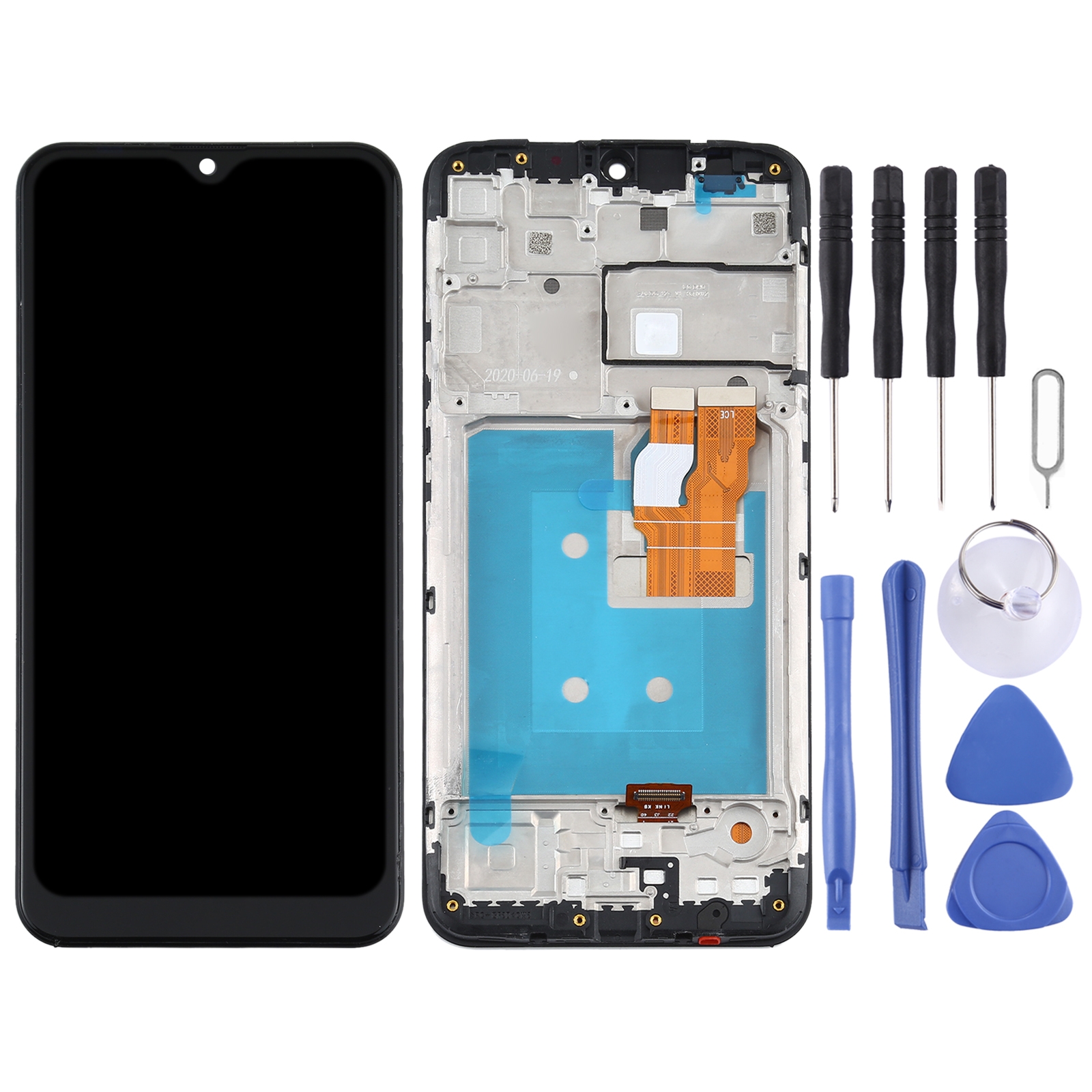 LG K22 screen replacement black
