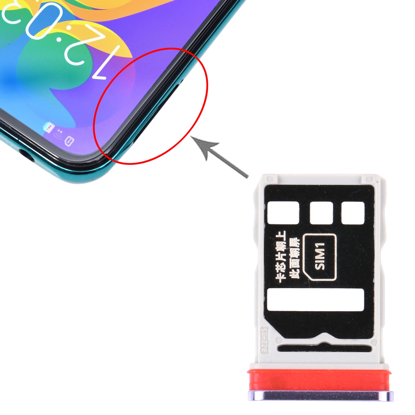 Honor Play4 Pro Purple SIM Card Tray Replacement - Image 3