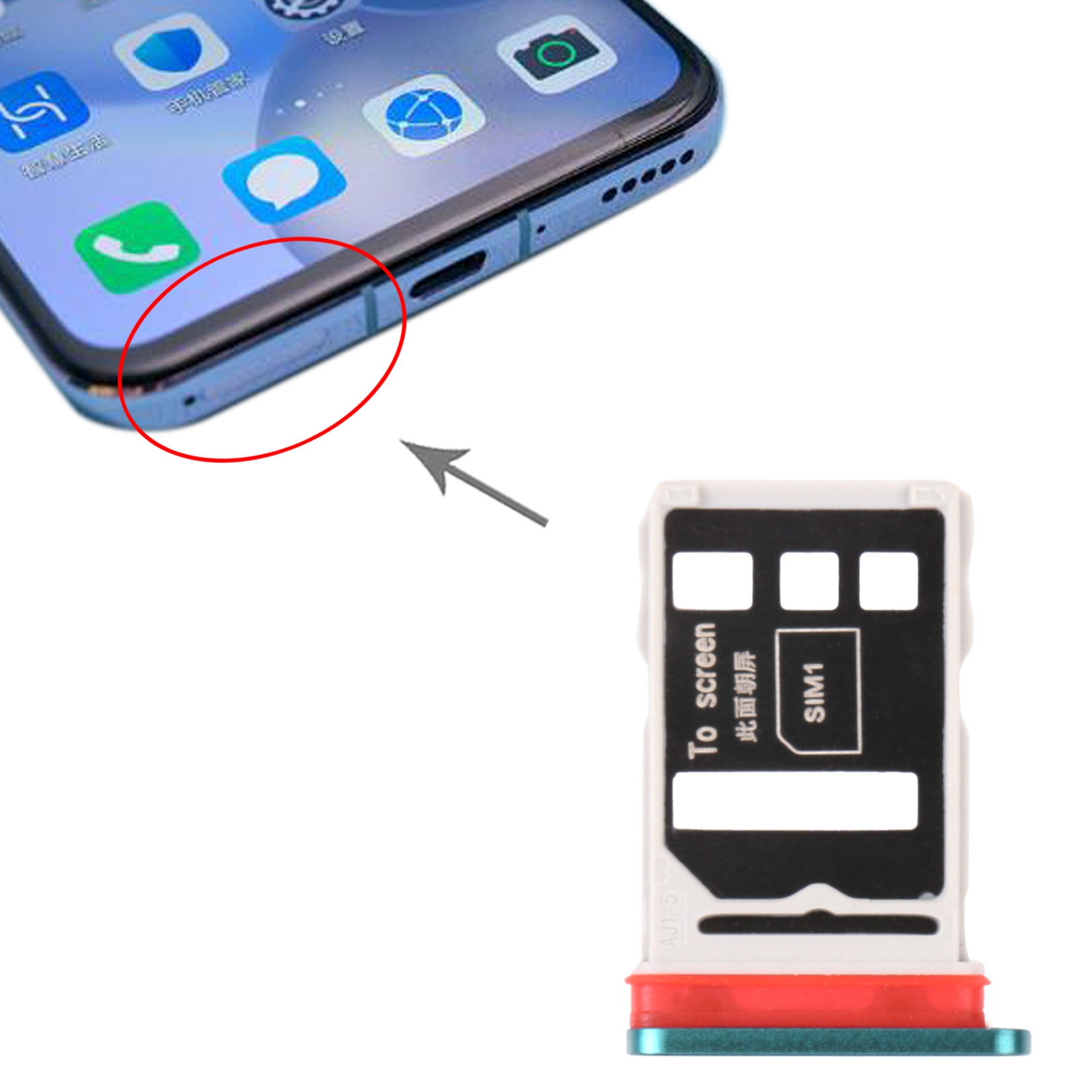 Honor 30 Green SIM Card Tray Replacement - Image 3