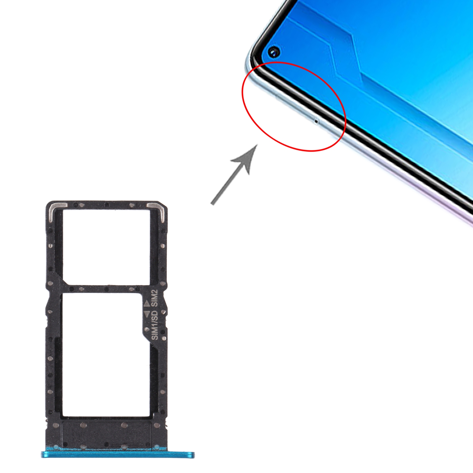 Honor Play4 Blue SIM Card Tray Replacement - Image 3