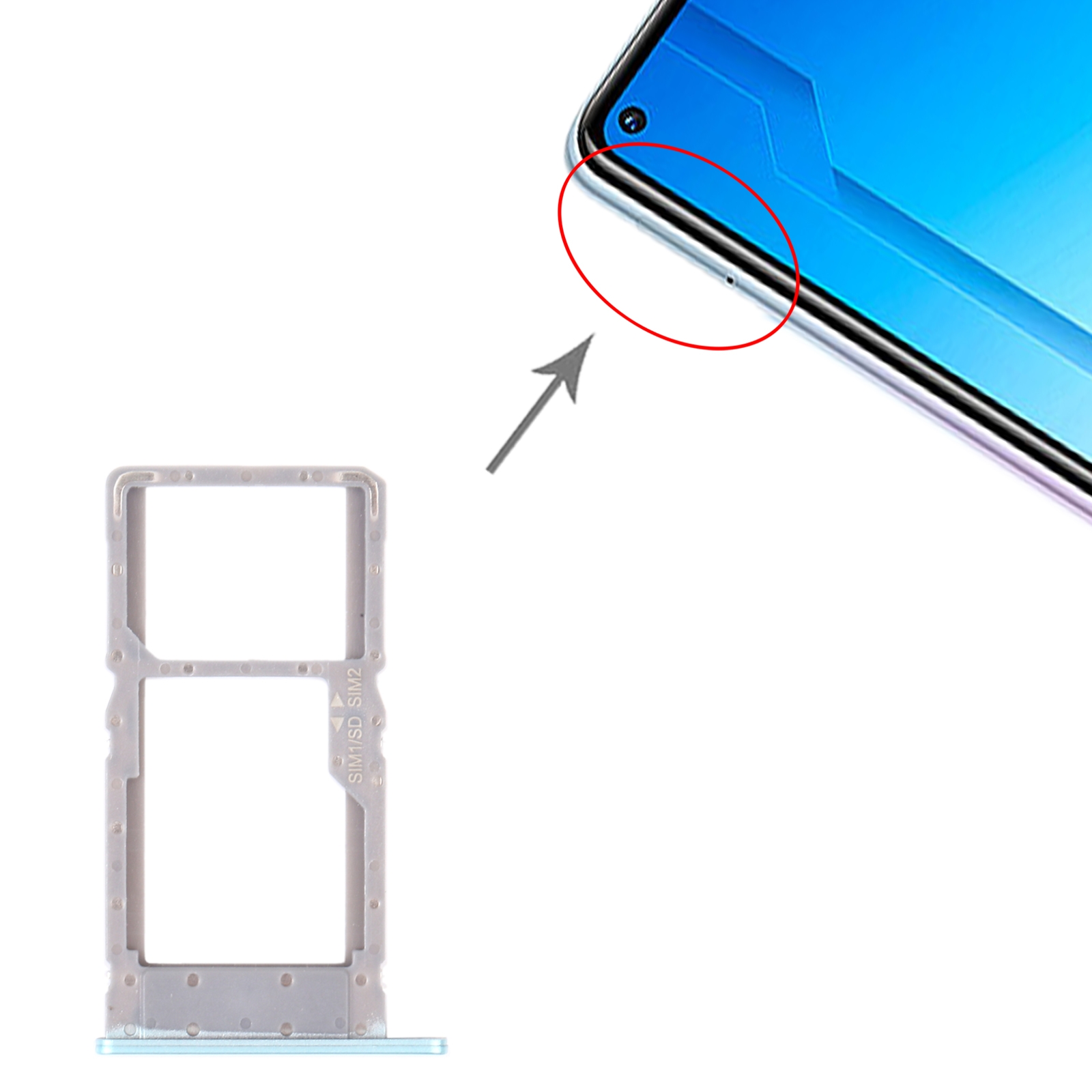 Honor Play4 Phantom Blue SIM Card Tray Replacement - Image 3