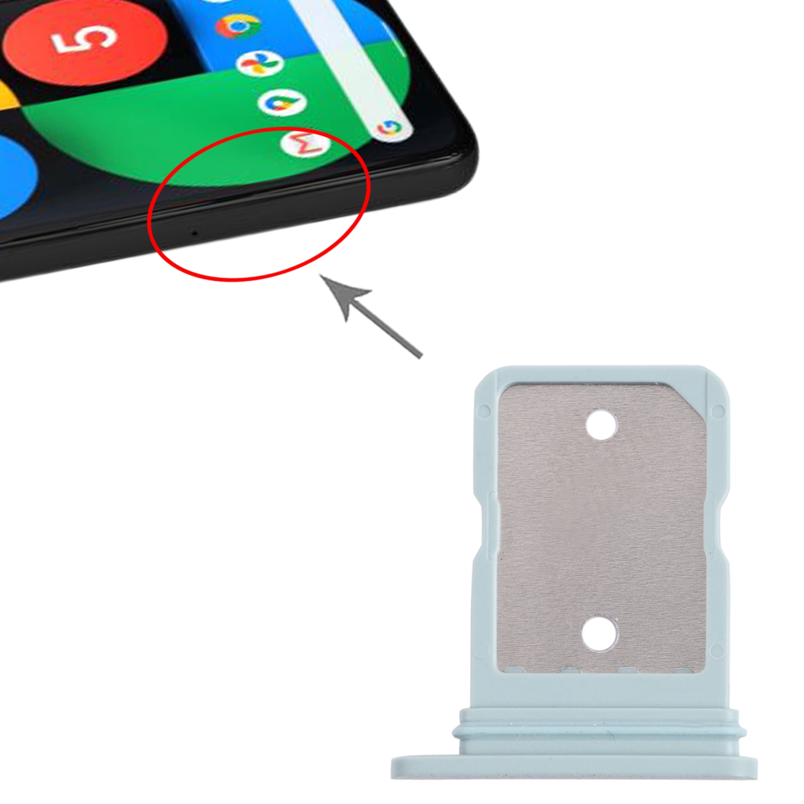 Google Pixel 5 Green SIM Card Tray Replacement - Image 3